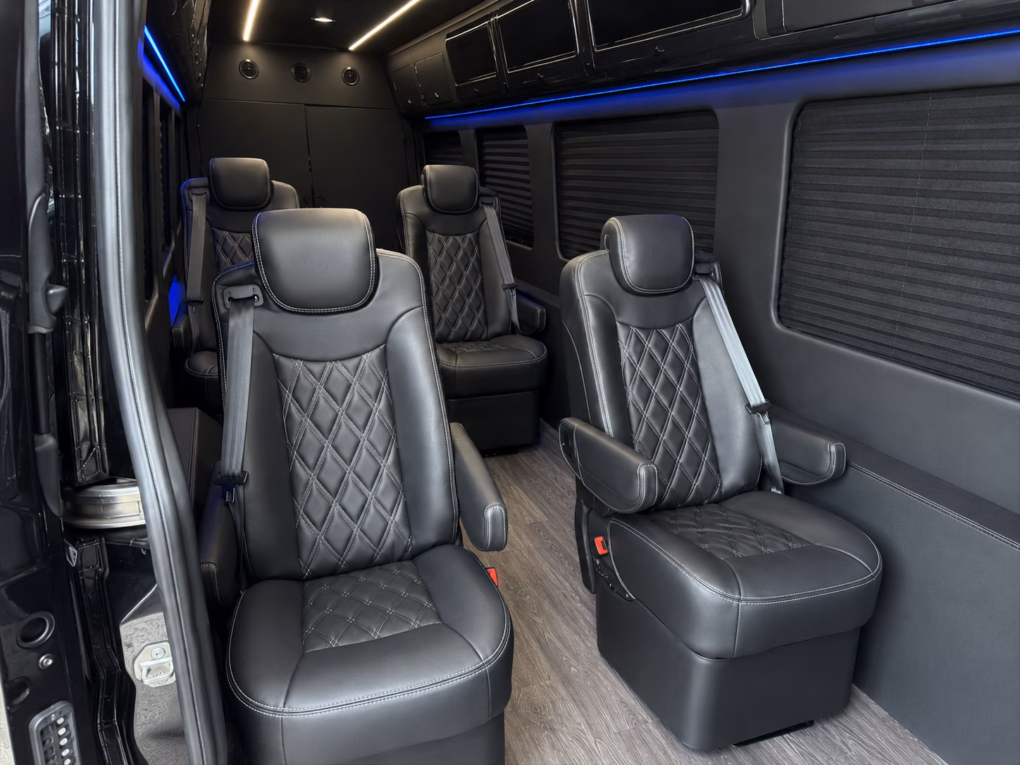 bridal party sprinter vans for getting ready transfers across little rock