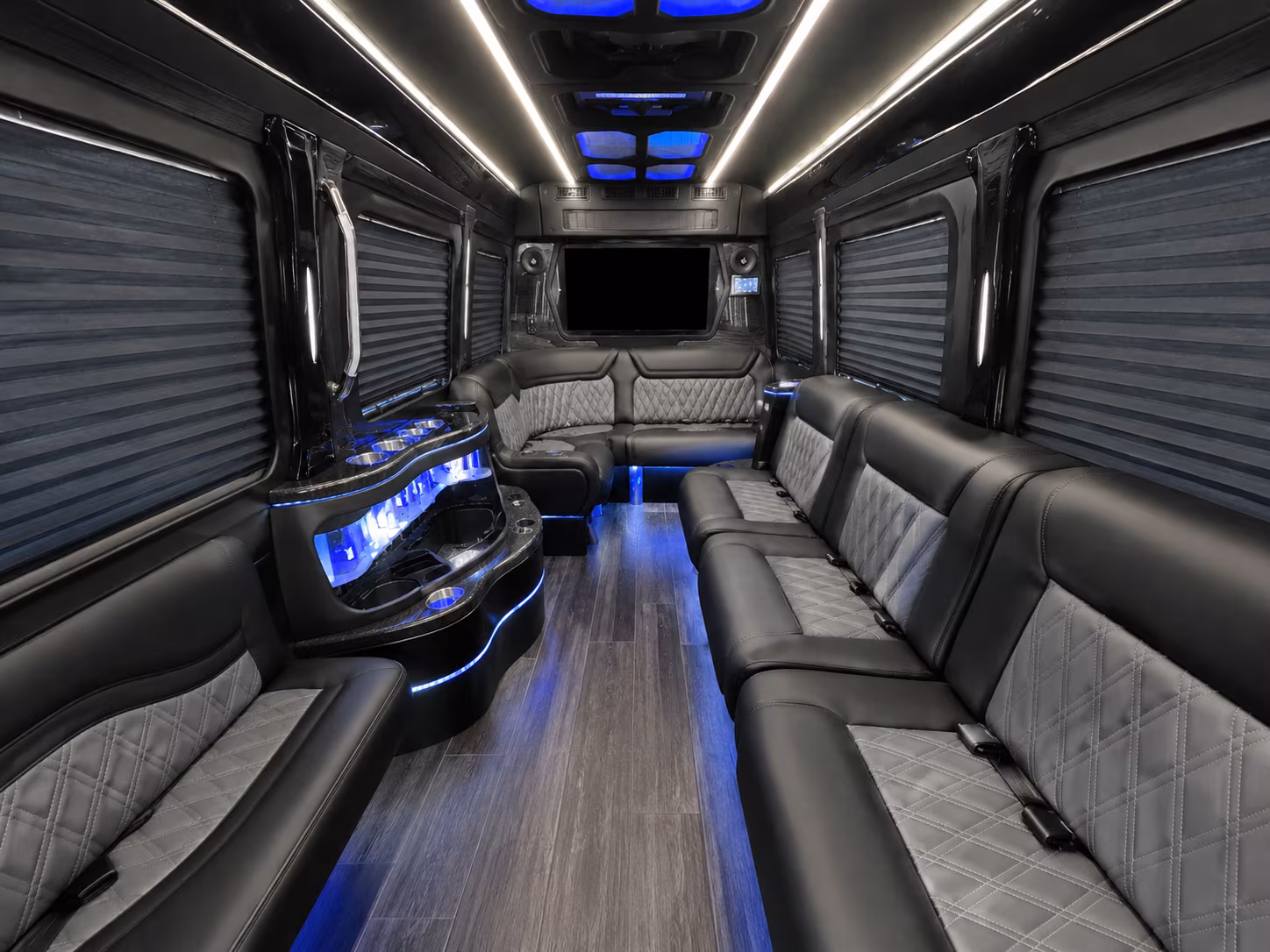 little rock 30 passenger party bus interior