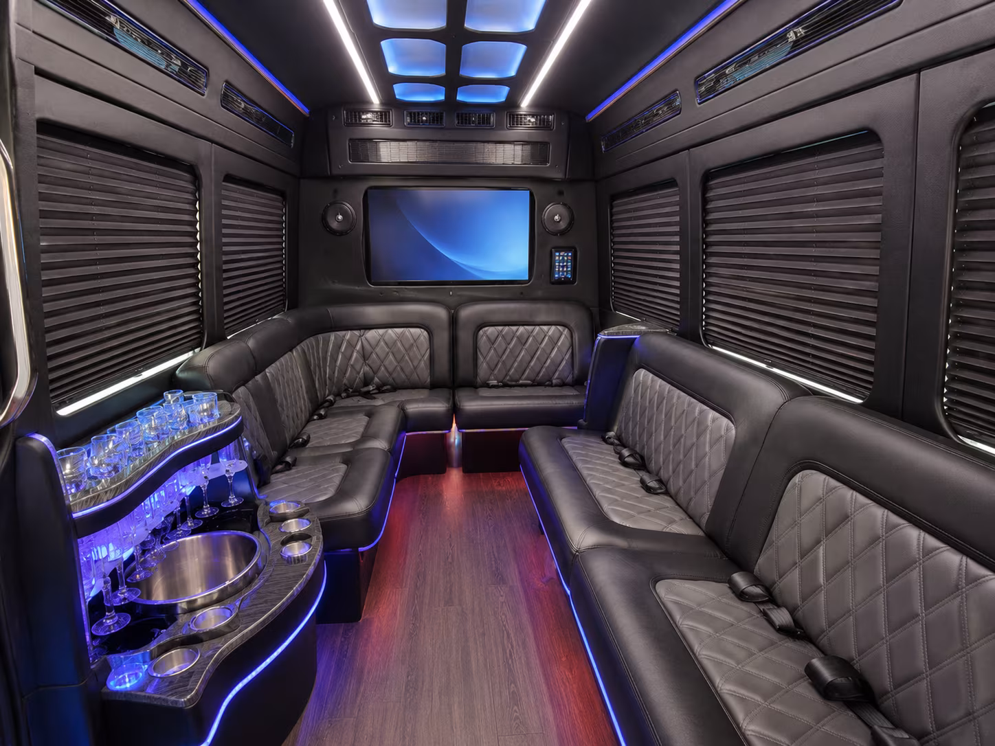 little rock party bus interior